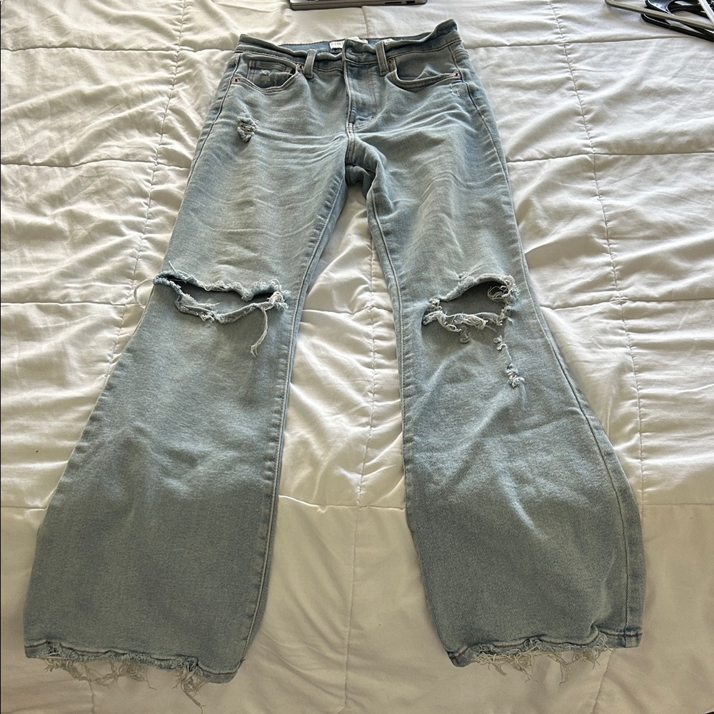 Distressed Light Blue Women's Jeans